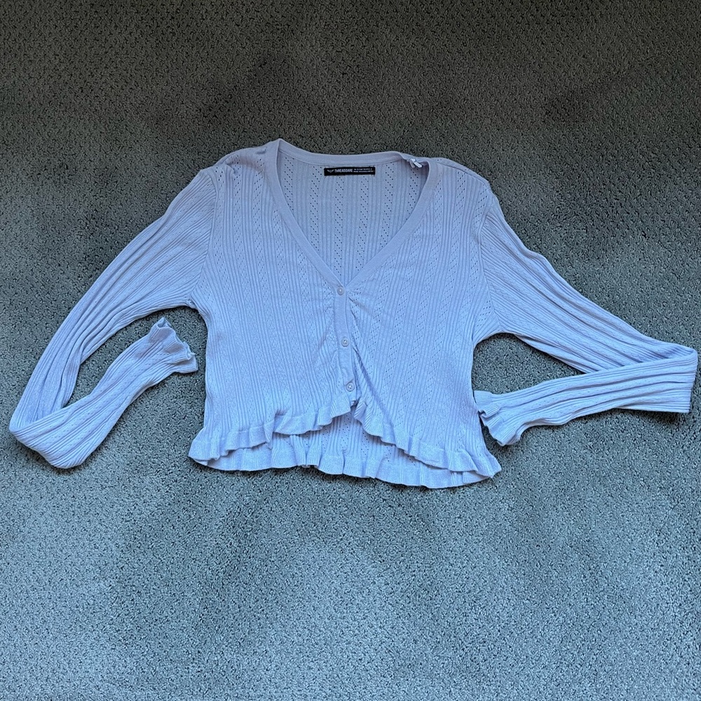 Cropped Lavender Sweater